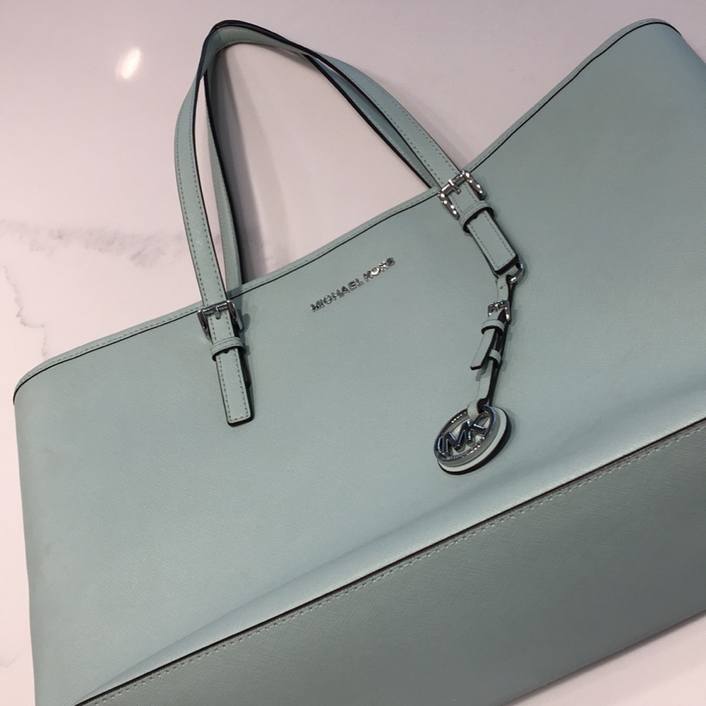 Michael Kors mint laptop tote!